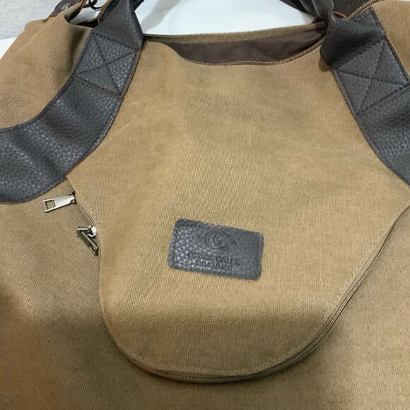 Grace Callie Designs brown canvas tote purse bag large - Picture 6 of 10